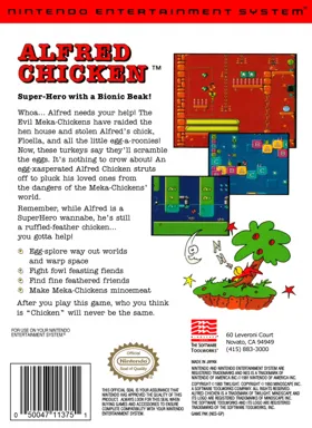 Alfred Chicken (USA) box cover back